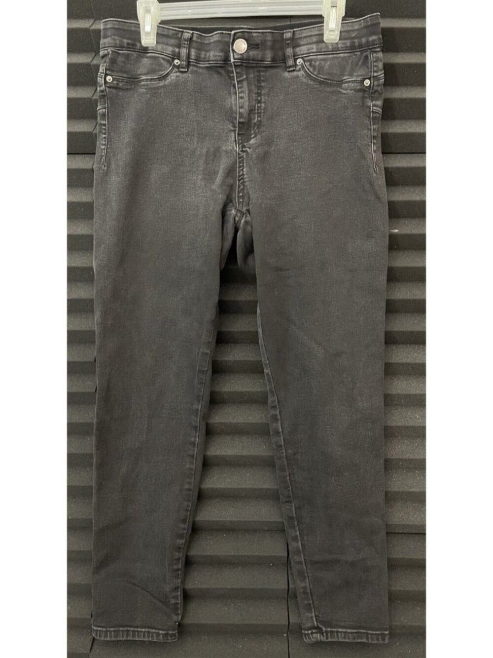 Juicy Couture Jeans Womens Size 14 Skinny Mid Rise Black Denim Pants Stretch
